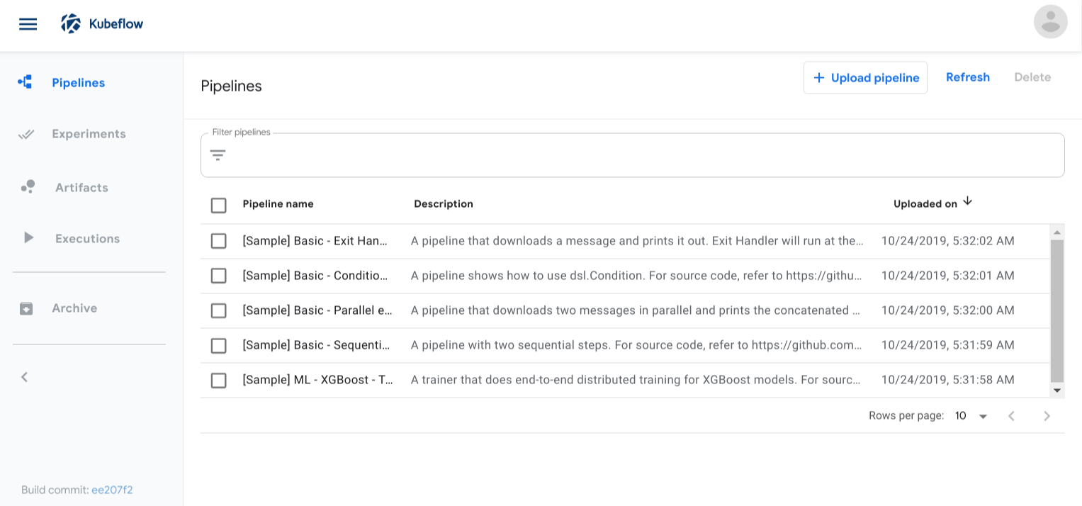 Pipelines UI